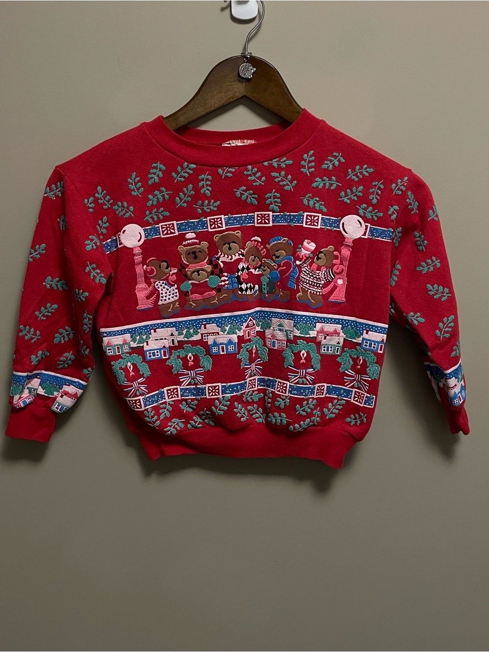 Vintage 80s Ugly Christmas Sweater Children Size 6